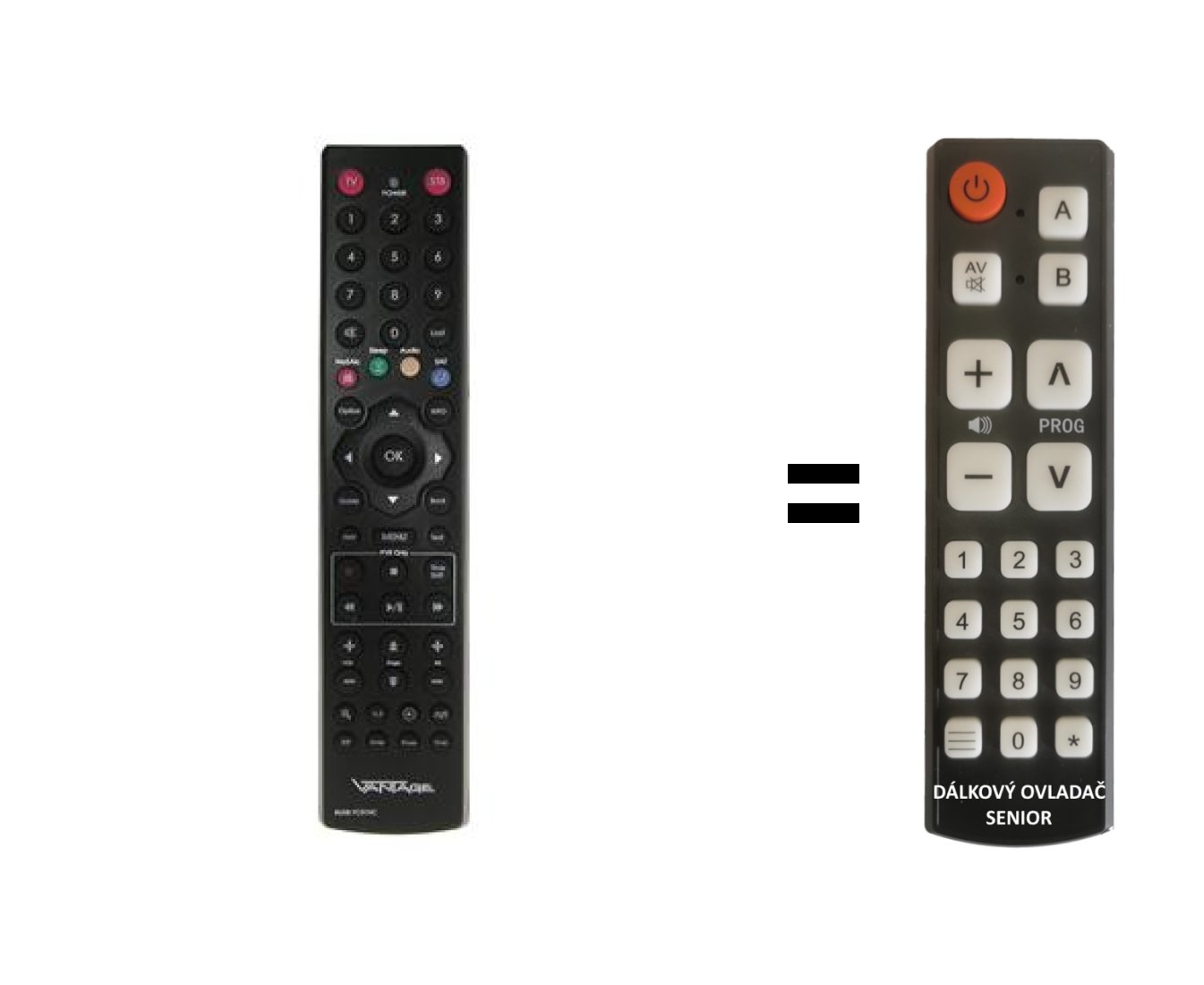 Vantage HD8000, 7100, 6000, 1100 Replacement Remote Control for Seniors