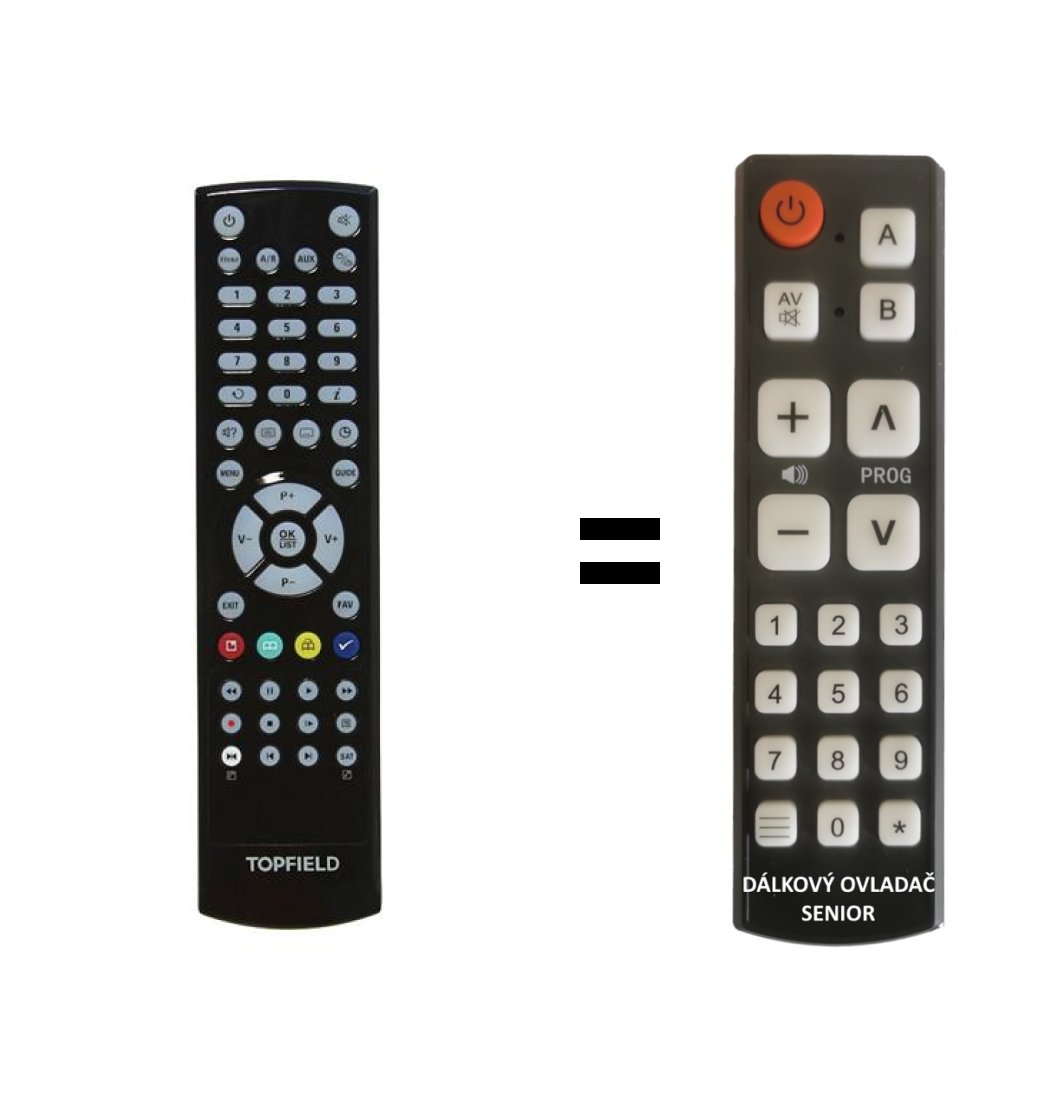 Topfield SBI-2050, SBI-2060 replacement remote control for seniors