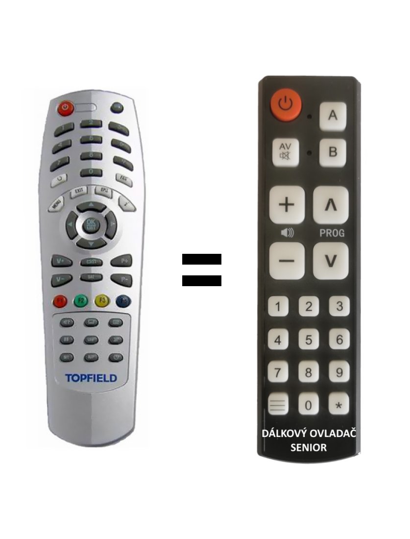 Topfield 6000CR, SBI-5450 - replacement remote control for seniors