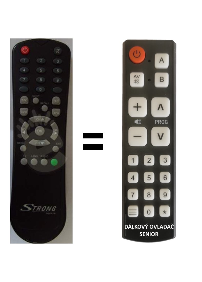 Strong SRT6502 replacement remote control for seniors