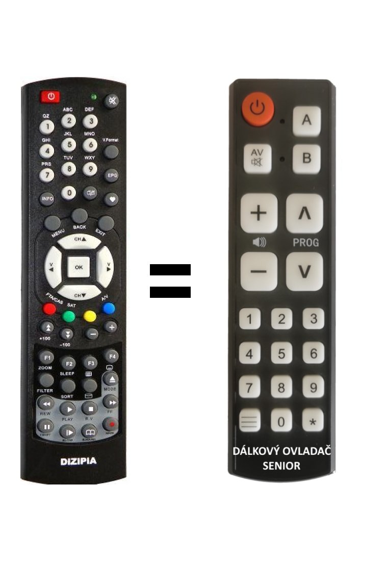 DiZiPiA DS4H-35IRS replacement remote control for seniors.