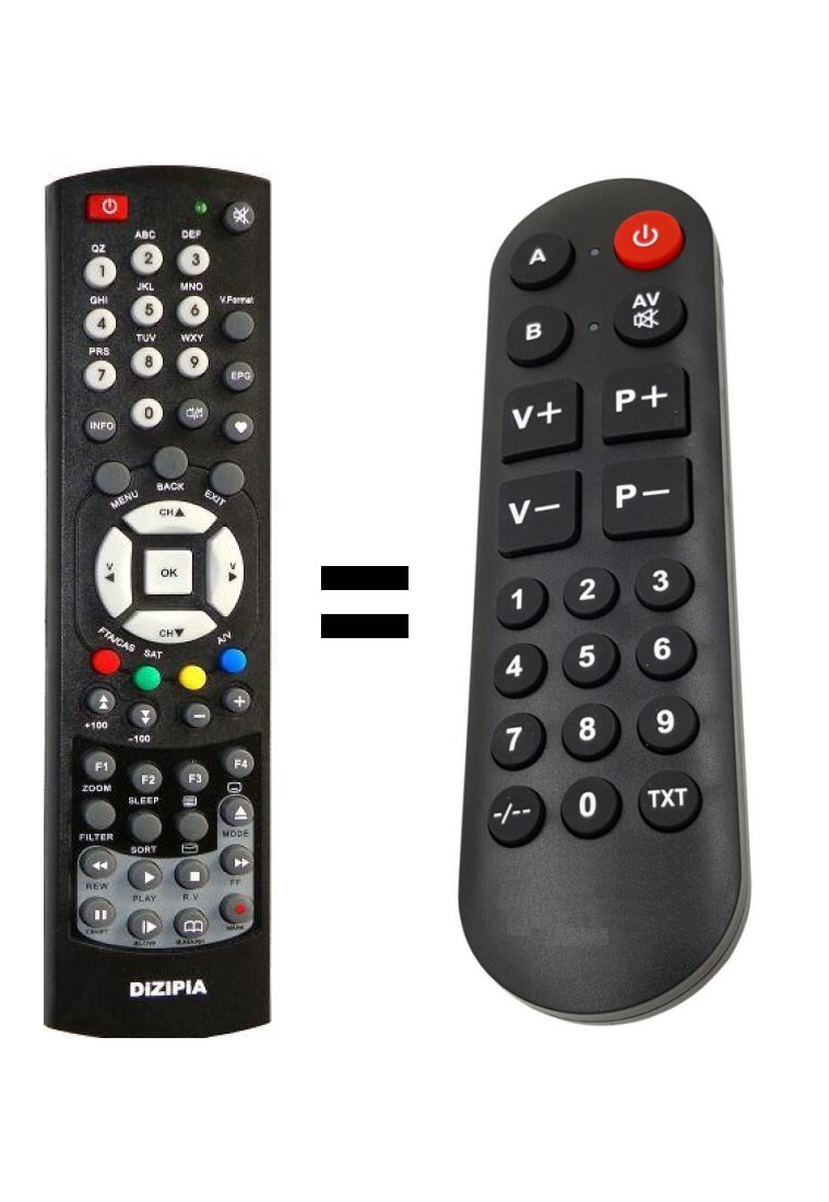 DiZiPiA DS4H-35IRS replacement remote control for seniors.