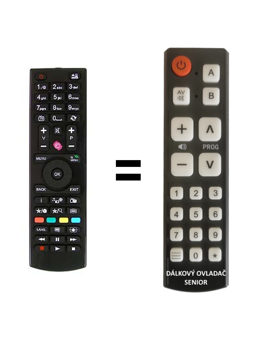 Gogen TVF40N525T replacement remote control for seniors