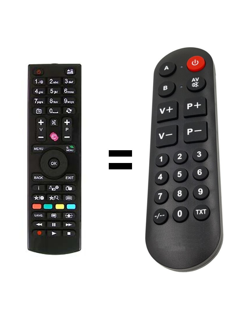 Gogen TVF40N525T replacement remote control for seniors