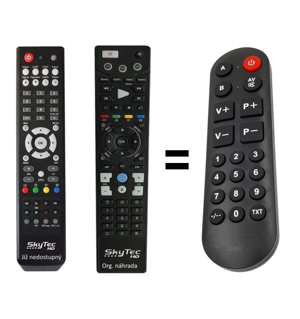 Optibox Anaconda / Skytec HD 110IR replacement remote control for seniors