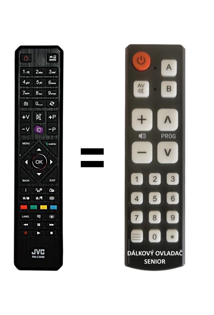 JVC RM-C3095 replacement remote control for seniors