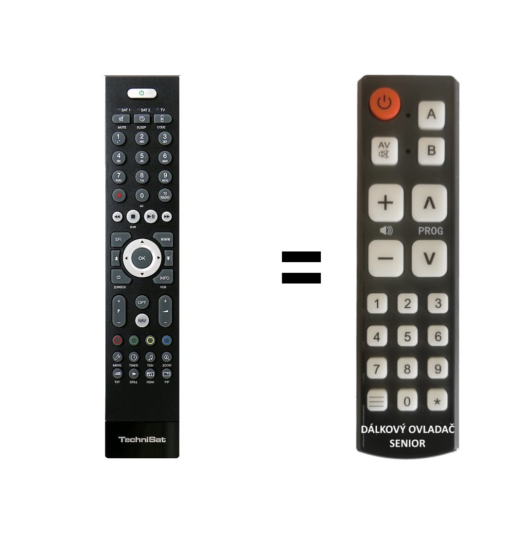 Technisat replacement remote control for all models on the market except TECHNIBOX