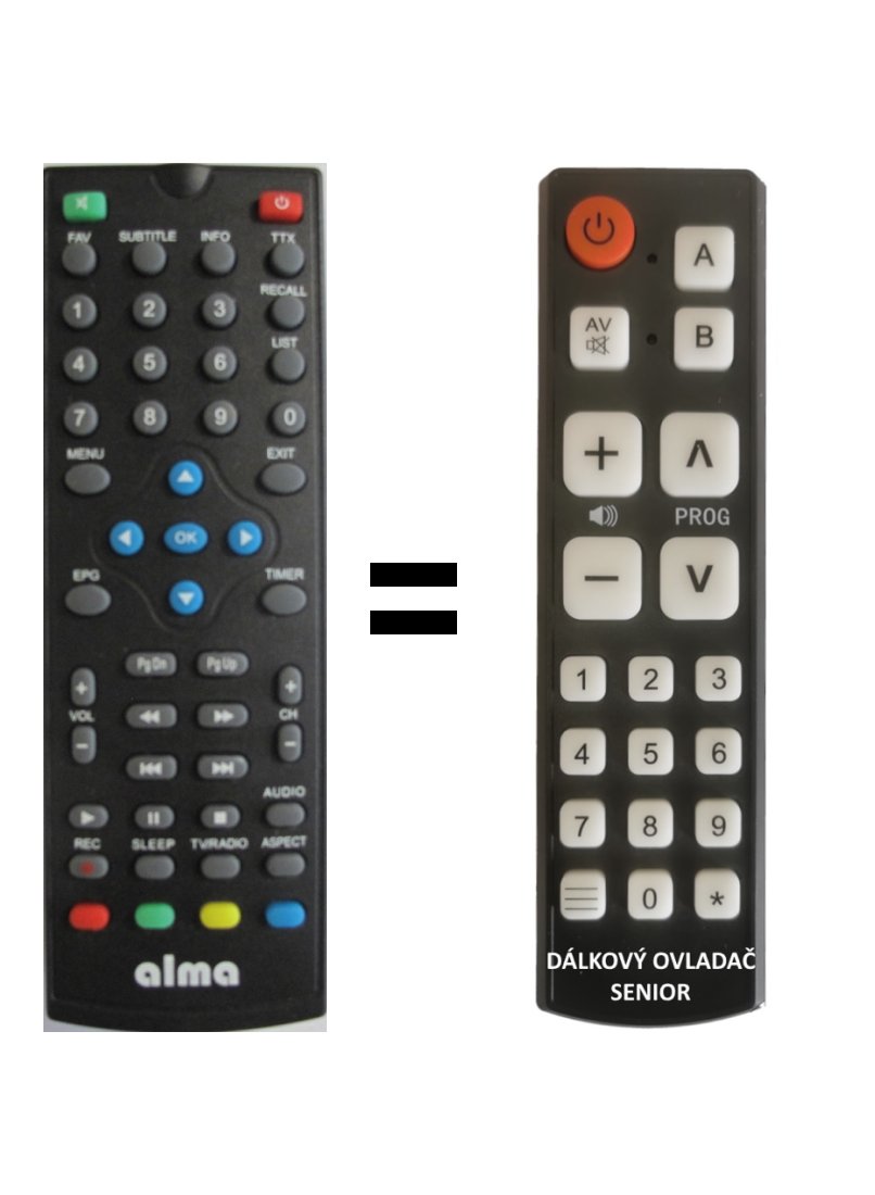 ALMA T1550 T1650 replacement remote control for seniors