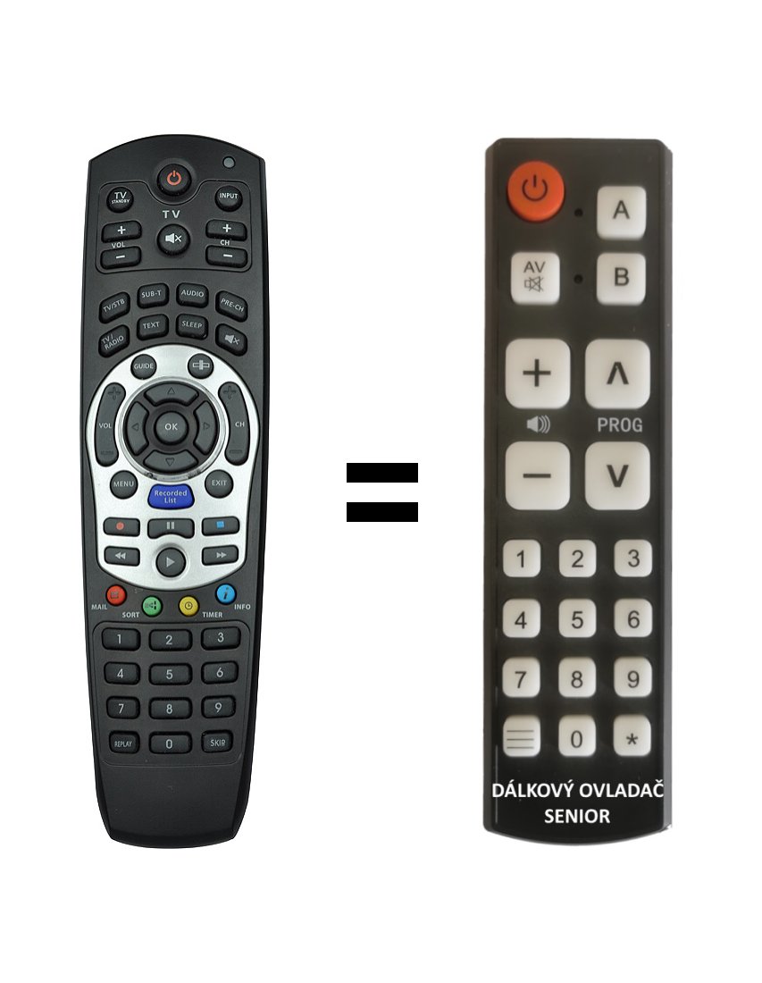 Kaon KSC-S660HD PVR replacement remote control for seniors
