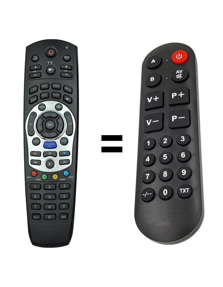 Kaon KSC-S660HD PVR replacement remote control for seniors