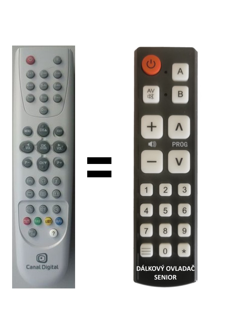 UPC CV-7000 HD CDC-7000 ST CV-3300CNX replacement remote control for seniors.