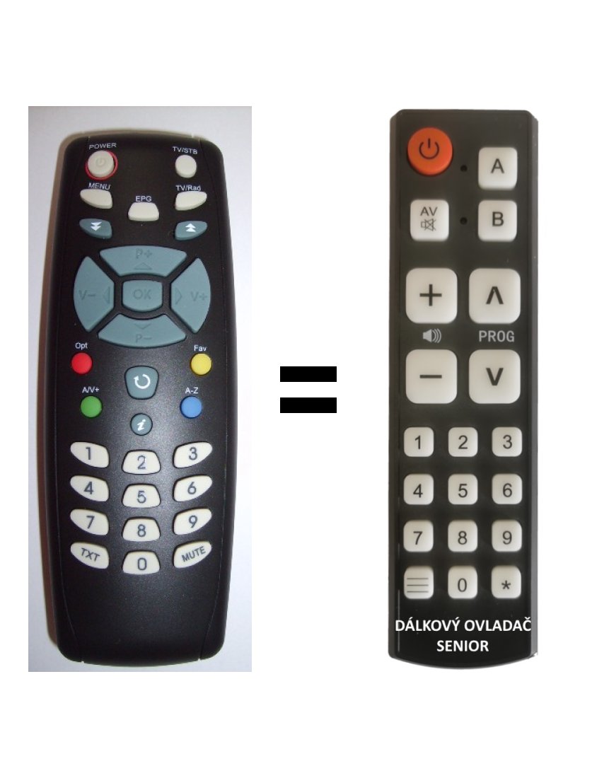 Mascom MC2000 CR HDCI replacement remote control for seniors