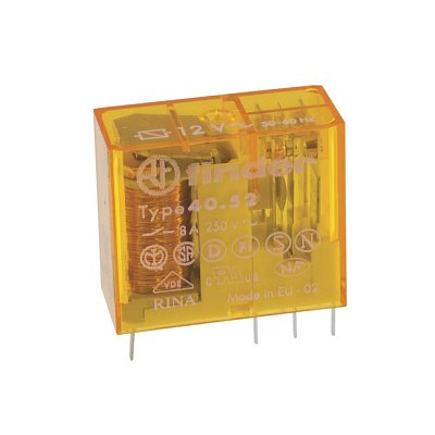 Elektromagnetické relé s AC cívkou 12V/8A