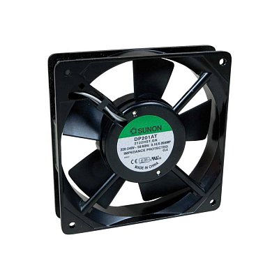 230V/100mA; 19W; 120x120x25mm; 2000 RPM; 43dB; kluzné