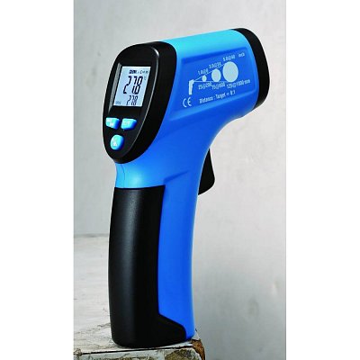 Infračervený mini-teploměr pro měření teploty povrchu.  -50..500°C +/- 2%
