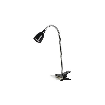 LED stolní lampička, 2.5W, 3000K, clip, černá barva