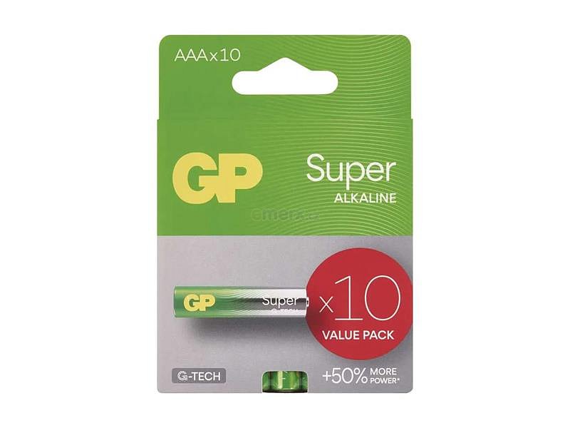 Baterie AAA (R03) alkalická GP Super 10ks