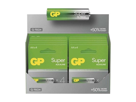 Baterie AA (R6) alkalická GP Super 4ks