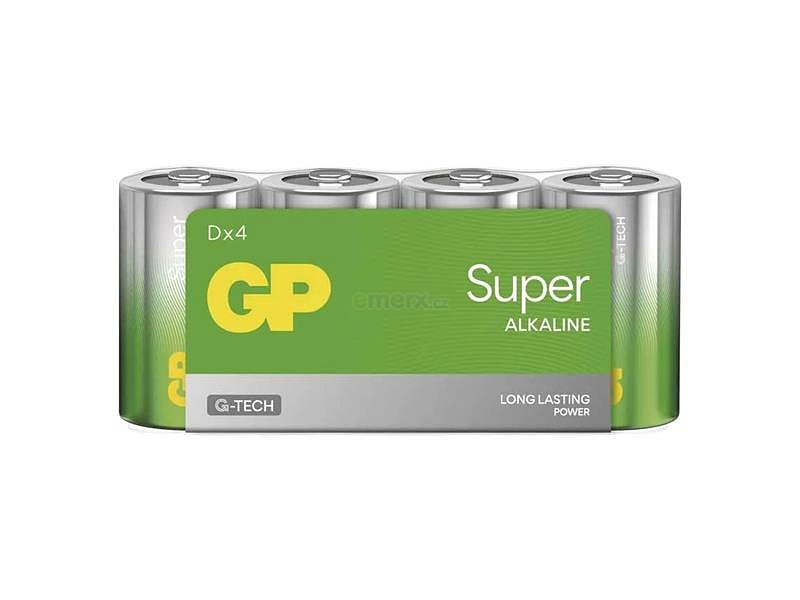 Baterie D (R20) alkalická GP Super 4ks