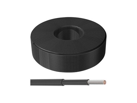 Solární kabel 4mm2, 1500V, černý, 100m GETI GF-C01