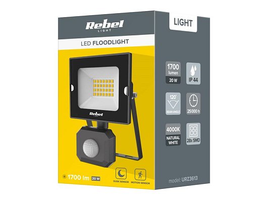 LED reflektor REBEL URZ3613 20W PIR
