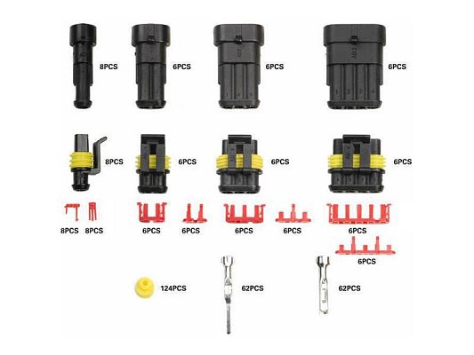 Sada vodotěsných konektorů do auta, celkem 325 komponentů