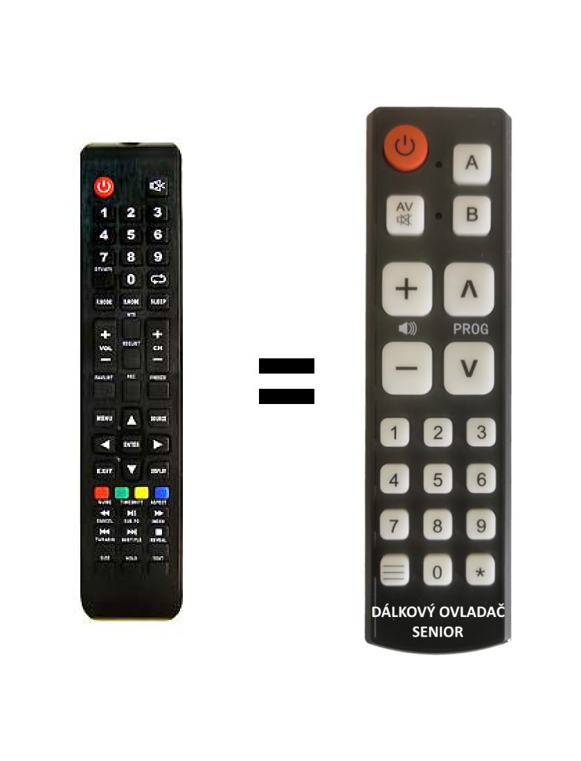 ECG 40FS05T2S2 replacement remote control for seniors