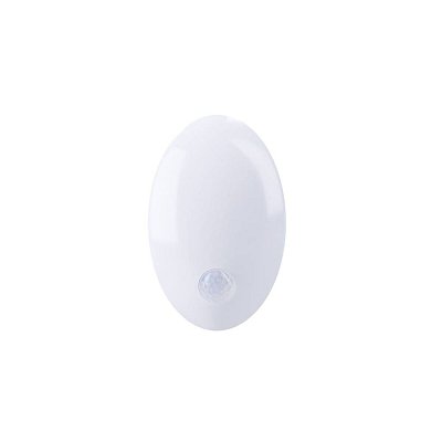 LED noční světélko oblé s pohybovým senzorem, 230V, 0,7W, bílé