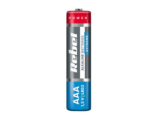 Baterie AAA (R03) alkalická REBEL EXTREME Alkaline Power 4ks / blistr BAT0096B