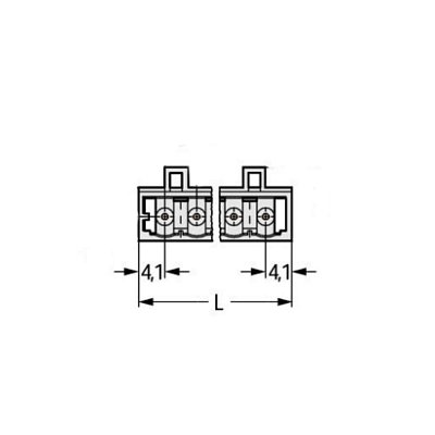 Násuvná vidlice (male) do DPS, světle šedá. 250V/8A