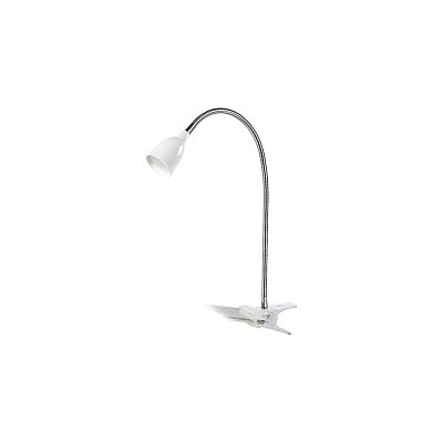 LED stolní lampička, 2.5W, 3000K, clip, bílá barva
