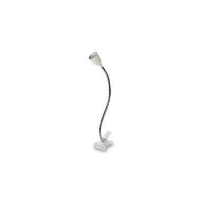 LED stolní lampička, 2.5W, 3000K, clip, bílá barva