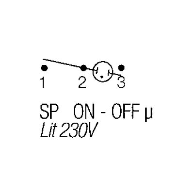 Kolébkový spínač červený s podsvícením, 1 pólový, ON-OFF, 6A/250V