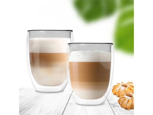 Sklenice ORION Double latté 2ks 410ml Grey