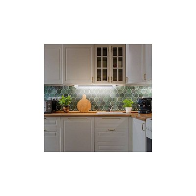 LED lineární svítidlo podlinkové, 10W, 4100K, 3-stupňové stmívaní, vypínač, hliník, 58cm