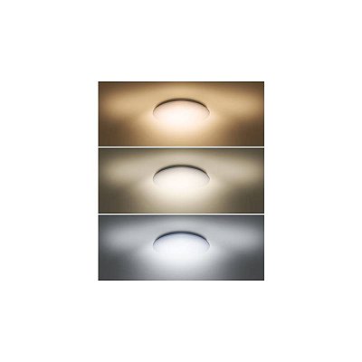 LED stropní světlo Plain, 3CCT, 24W, 1920lm, 3000K, 4000K, 6000K, kulaté, 38cm