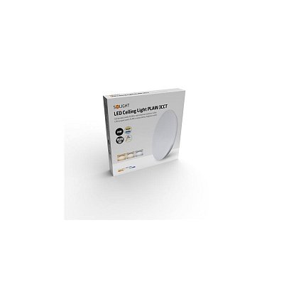 LED stropní světlo Plain, 3CCT, 24W, 1920lm, 3000K, 4000K, 6000K, kulaté, 38cm