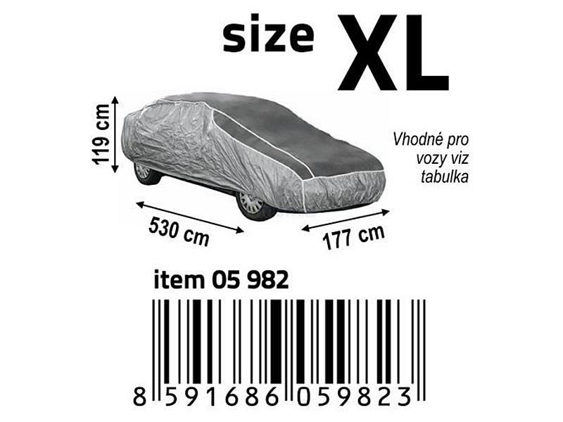 Plachta na auto ochranná, proti kroupám XL 530×177×119cm