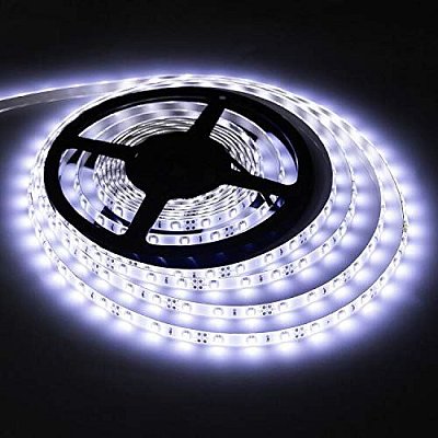 LED světelný pás s testrem, 5m, sada s 12V adaptérem, 4,8W/m, IP65, studená bílá WM50-65T