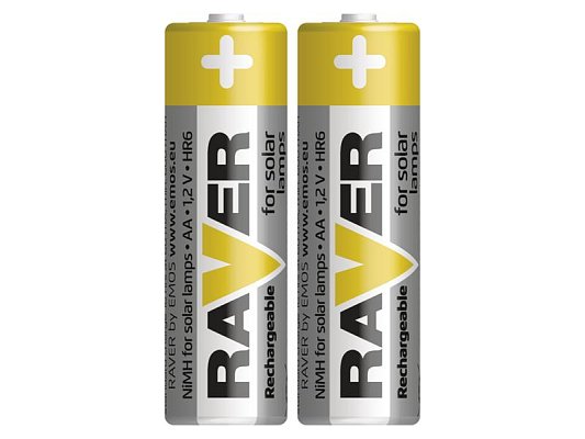 Baterie AA (R6) nabíjecí 1,2V/600mAh RAVER solar 2ks