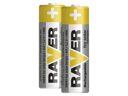 Baterie AA (R6) nabíjecí 1,2V/600mAh RAVER solar 2ks