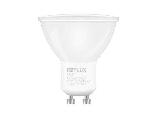 Žárovka LED GU10 5W bílá teplá RETLUX REL 37 4ks