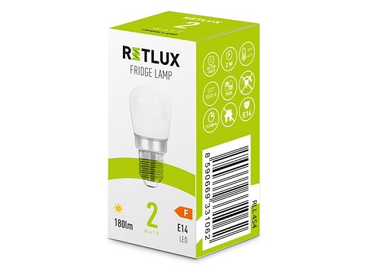 Žárovka LED E14 2W T26 bílá teplá RETLUX RLL 454