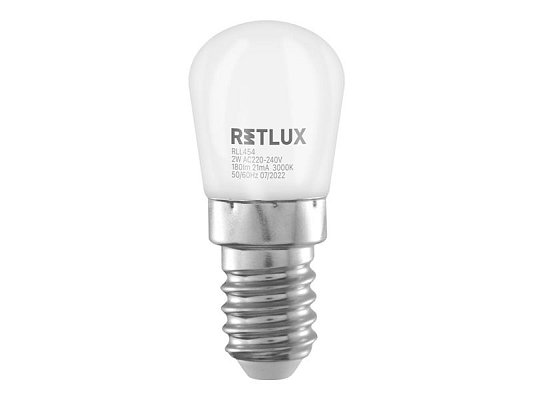 Žárovka LED E14 2W T26 bílá teplá RETLUX RLL 454