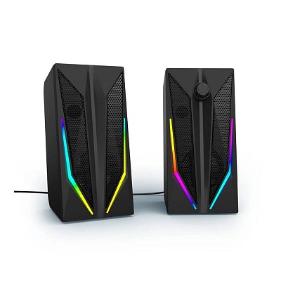 Herní reproduktory stereo 2.0, USB, RGB