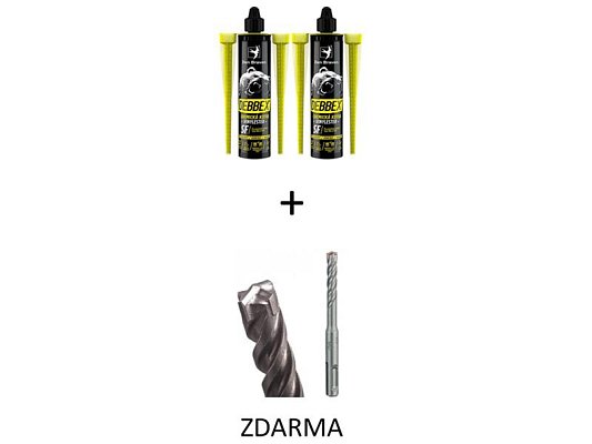 Kotva chemická SET 2x DEN BRAVEN DEBBEX SF VINYLESTER 280ml + vrták ZDARMA