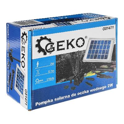 Solární čerpadlo 2W pro zahradní jezírko GEKO