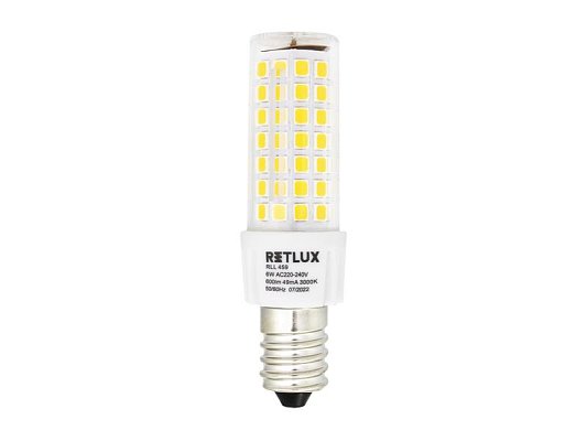 Žárovka LED E14 6W bílá teplá RETLUX RLL 459