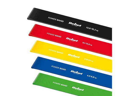 Guma posilovací REBEL Active Mini Band L 2,3-18,2kg 5ks