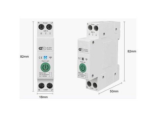 Smart elektronický jistič IMMAX NEO 07574L 1-63A WiFi Tuya